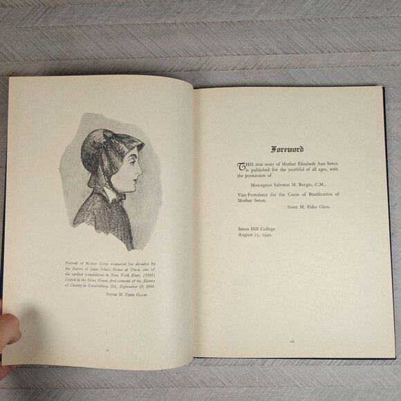 The Seton Ballad Book By Sister M. Fides Glass 1944 Vintage Hardcover - Picture 5 of 10